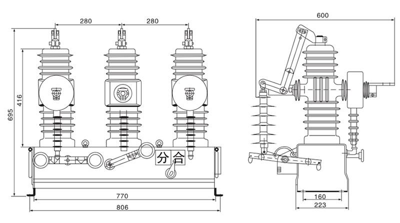 ZW43-12型户外高压真空断路器-上海人民电器开关厂集团有限公司